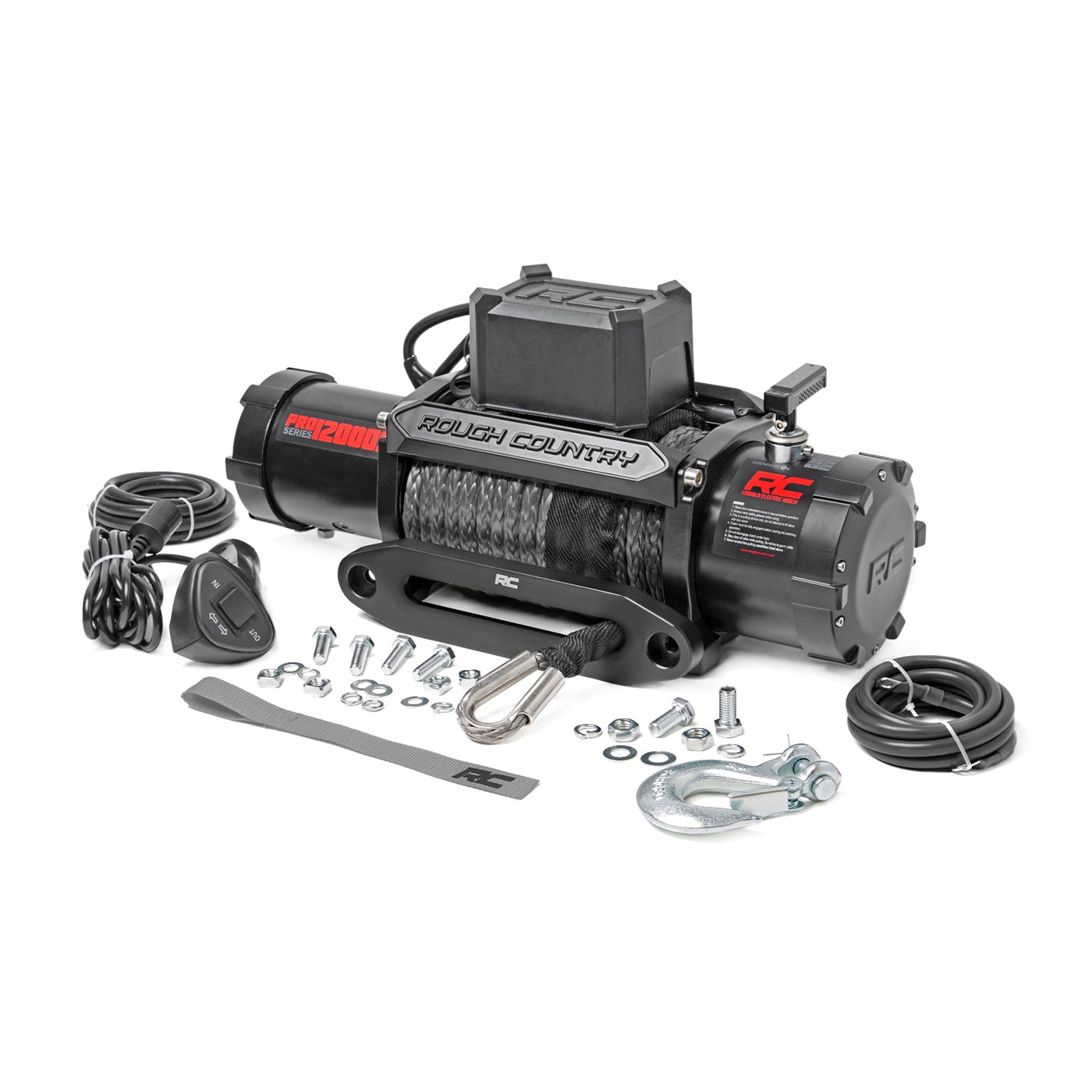 12000 LB Pro Series Winch Synthetic Rope