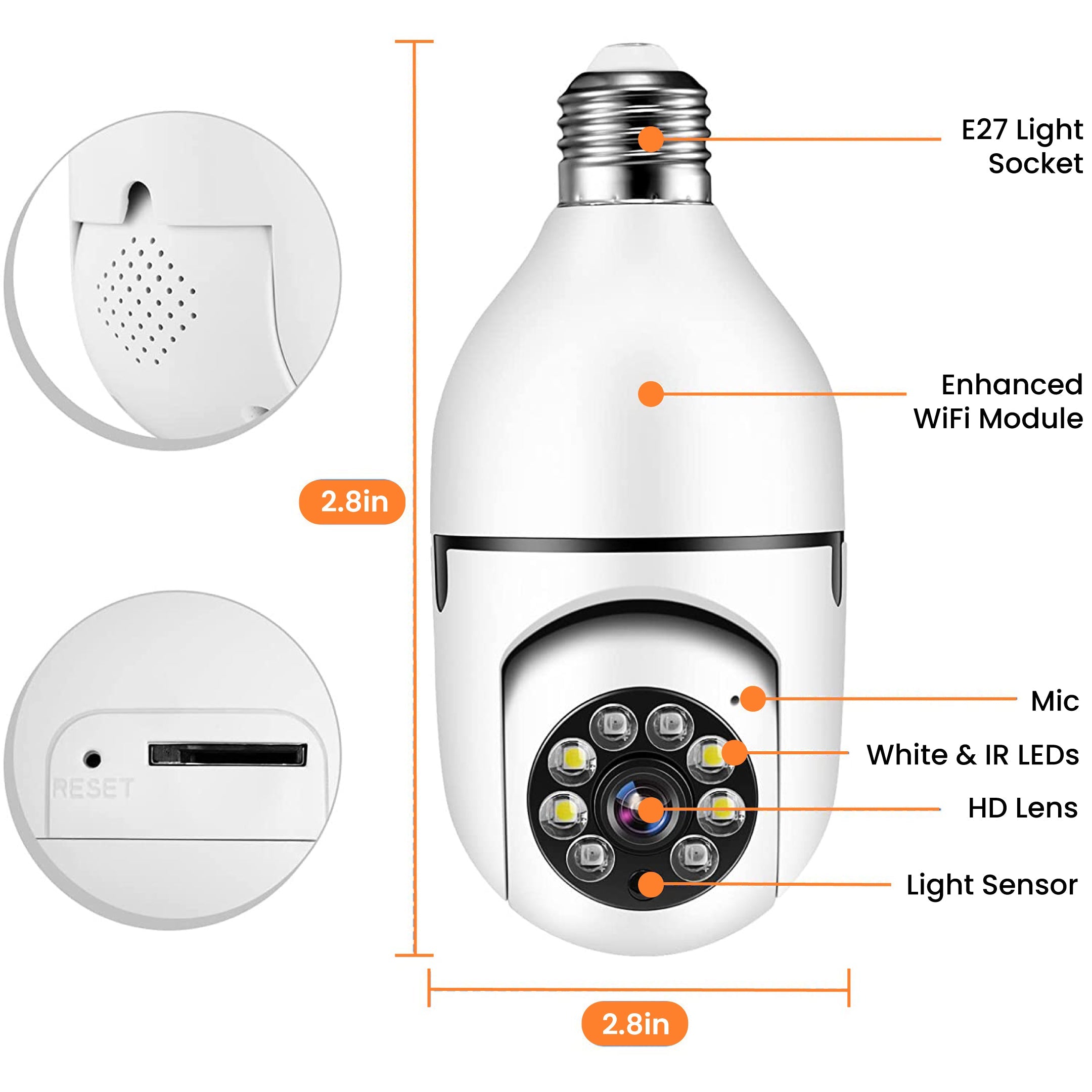 Light Bulb Spy Camera - 1080P